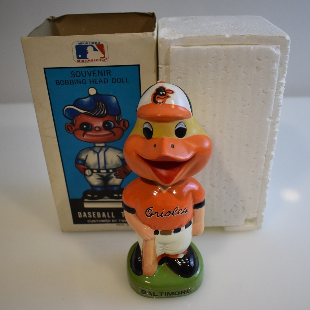Twins Baltimore Orioles Bobblehead Unisex OS Orange Good 1988 Vintage Mascot